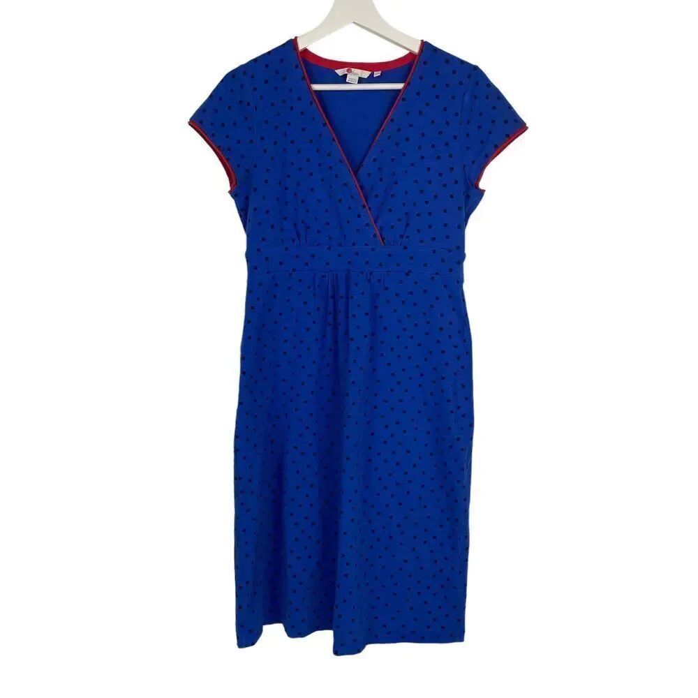 Boden Polka Dot Jersey Day Dress size 8R